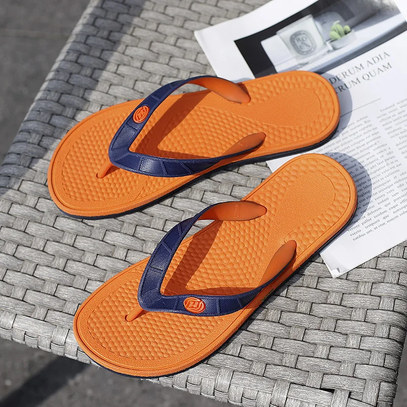 New Style Flip Flops Men\'s Slippers Summer Casual Beach Flat Sandals Outdoor Soft Bottom Slipper for Men Wear Shoes Fashion 2023