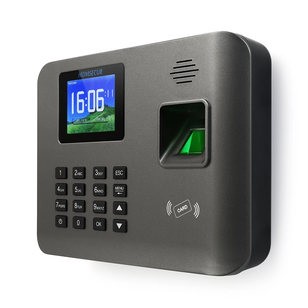 HOMSECUR Employee WiFi Fingerprint Time Attendance Free Software And DST Setting