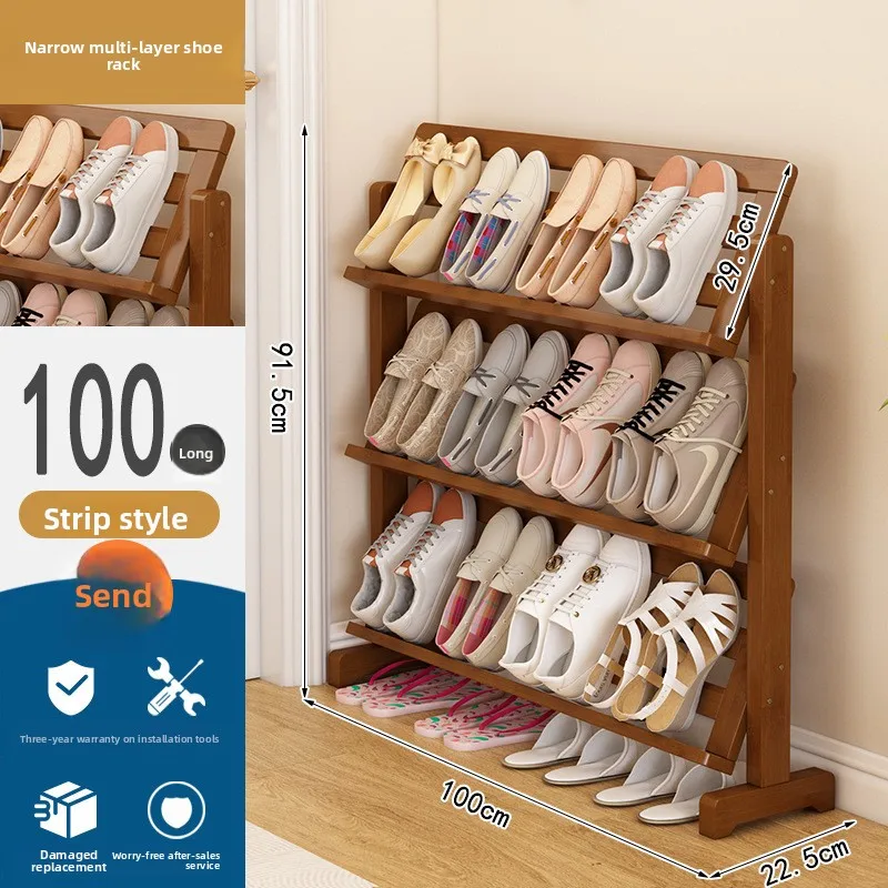 

Устойчивая узкая многоярусная обувница для небольшой квартиры, простая новая модель с большой вместимостью, обувница-стеллаж для книг.