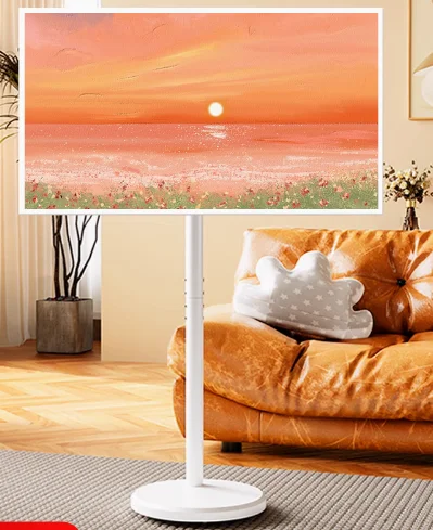 27-Inch Full HD Android 12 Smart TV Portable Vertical LCD LED White Battery Powered Wheel-Enabled Wireless Inteligentes