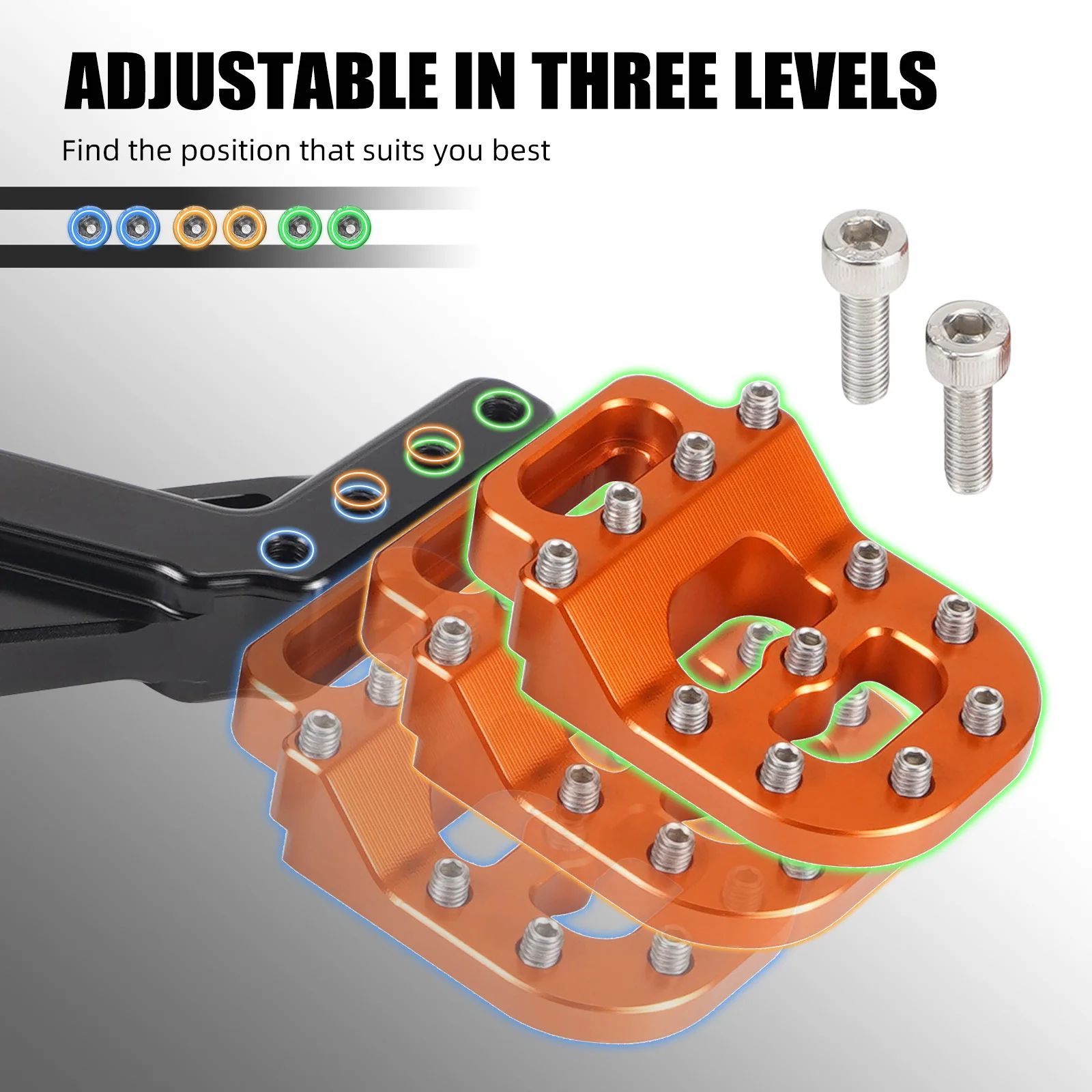 For KTM 390 Adventure 2020-2024 Adjustable Rear Brake Pedal Lever Step Tip Plate 390 Adventure 250 Adventure 2021 2022 2023 2024
