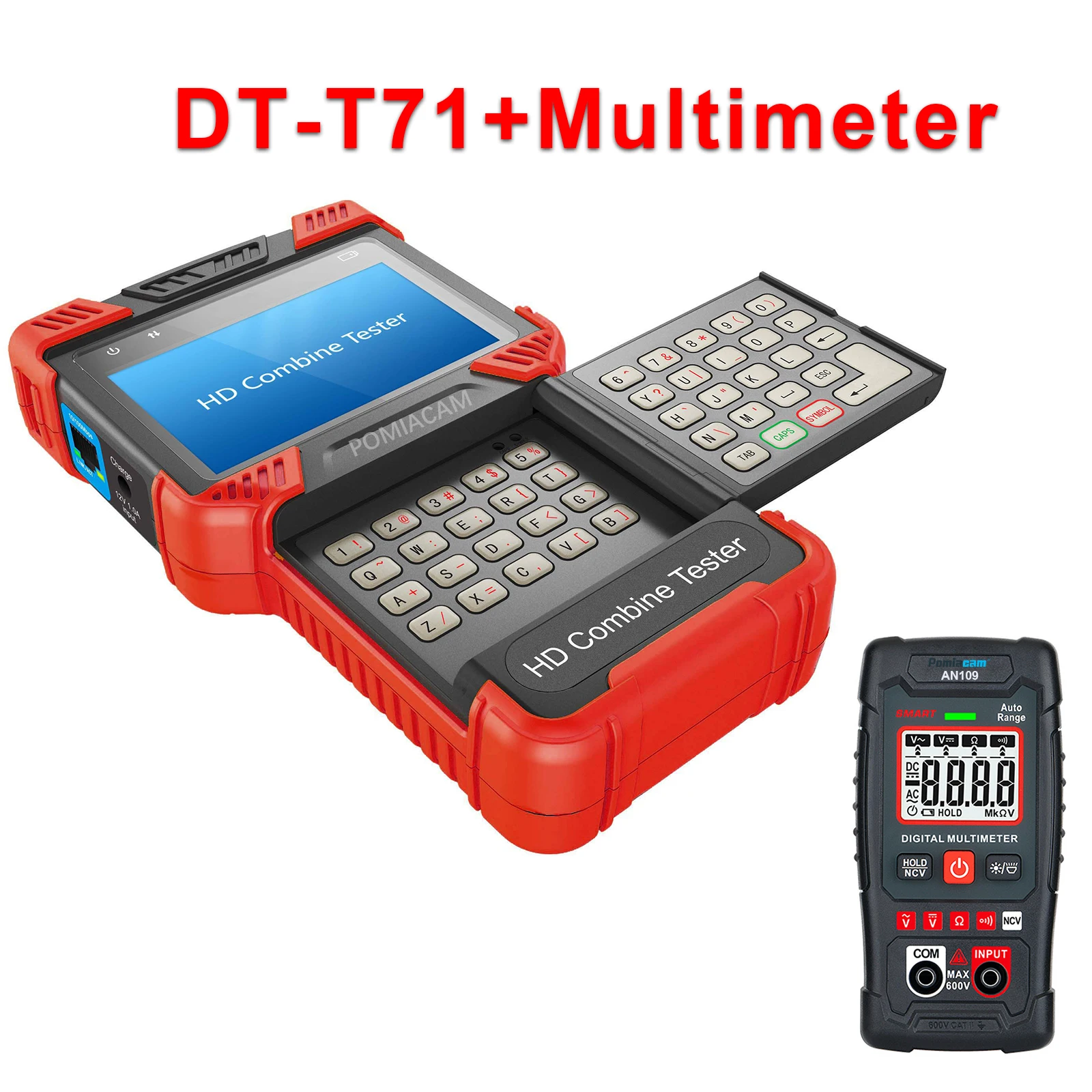 

DT-T71 With Multimeter Professional CCTV TESTER Monitor H.264/ H.265/ 4K 1080P IP Analog Camera Tester 4 Inch HD Combine Tester