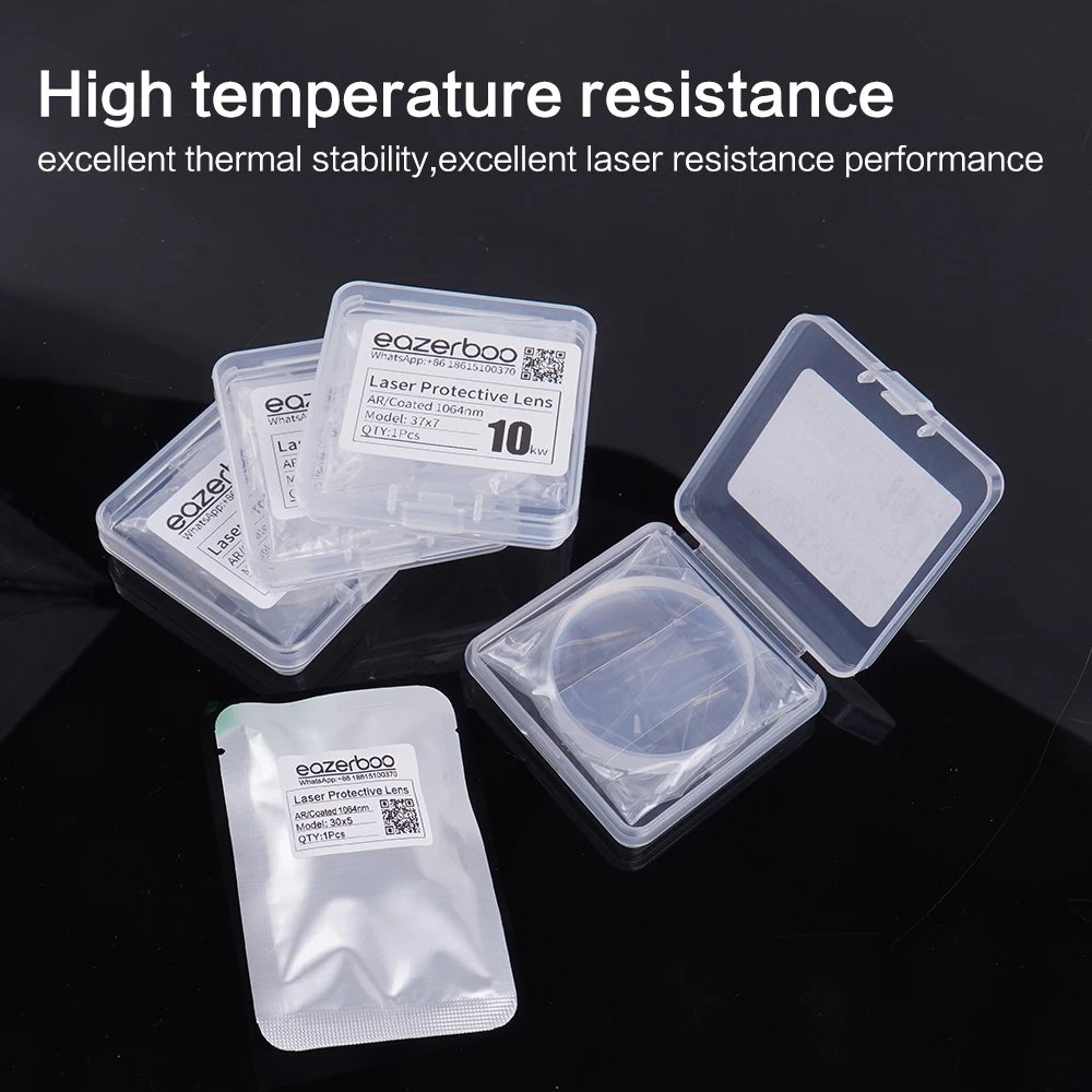 100Pcs Laser Protective Windows Lens 18x2 20x2 20x3 20x4 27.9x4.1 Optical Lens for Laser Cutting Head & Laser Welding Len