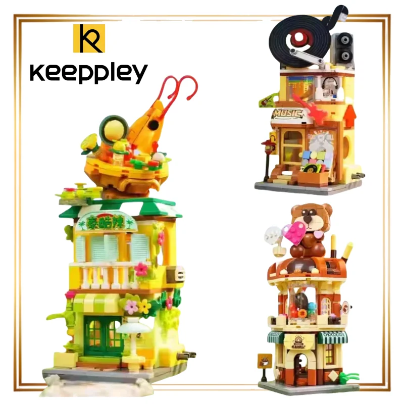 

Keeppley Colorful Street Scene Building Blocks Boy Assembling Toys Holiday Gift Children Three-dimensional Puzzle Mosaic Toy