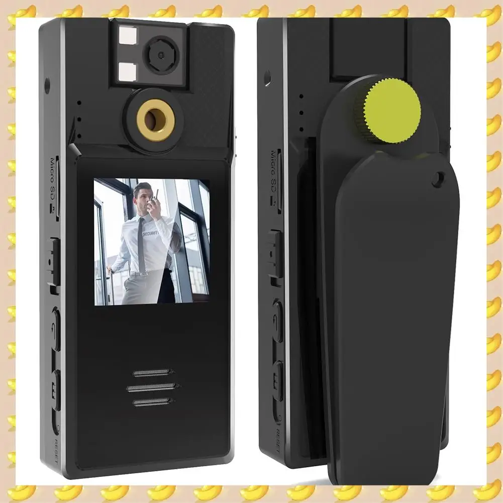 

Корпусная камера A45U, 128 ГБ, с записью аудио и видео, корпусная камера 1080FHD с 180 ° Вращающийся объектив, корпусная камера с циклической записью