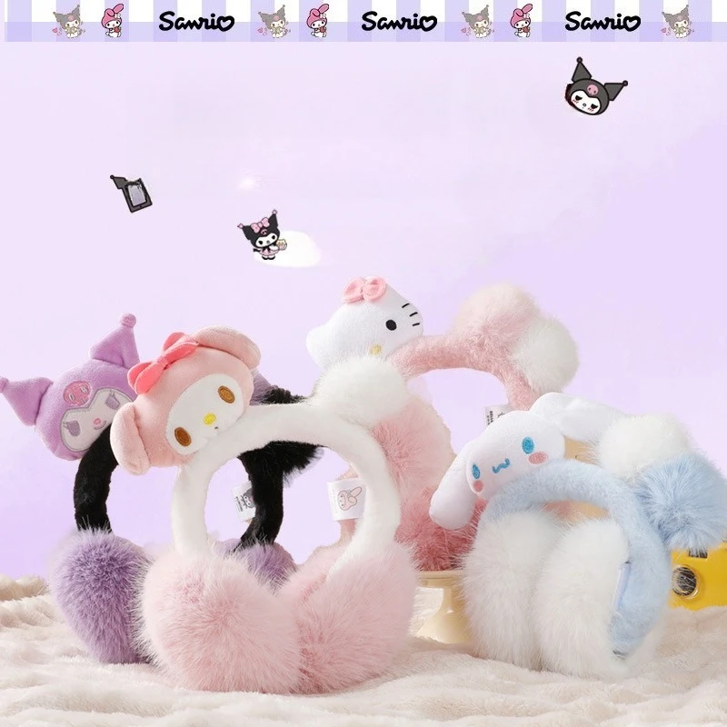 MINISO Sanrio coppe per orecchie calde invernali per bambini per orecchie calde per ragazze, orecchie per bambini medie e grandi, cartoni animati freddi e antivento