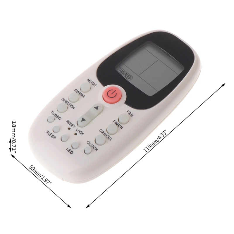 Reemplazo de Control remoto de aire acondicionado, compatible con Midea Komeco Tornado Comfee con Led R06/BGCE R06/BGE