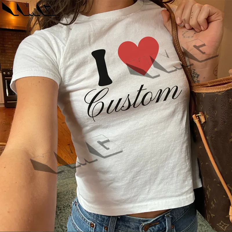 

Y2K Summer Letter Printed O-neck Women's Flat Head Harajuku Gothic Clothing Y2K Summer T-shirt Baby T-shirt 2000s T-shirt EMO