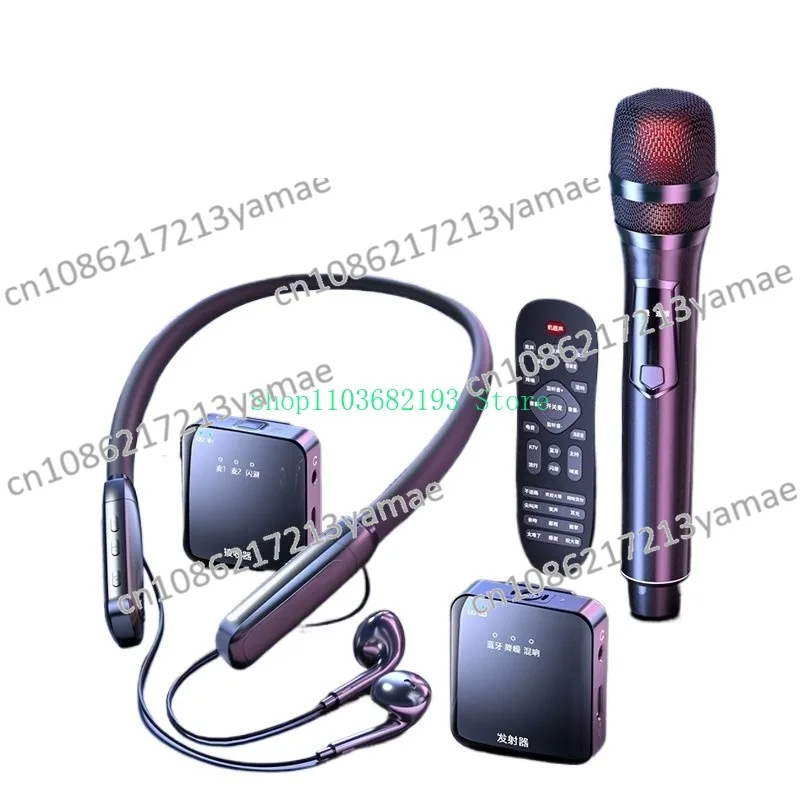 Wireless Live Broadcast Full Set of Equipment Outdoor Anchor Douyin Singing KTV Microphone Monitoring Earphone