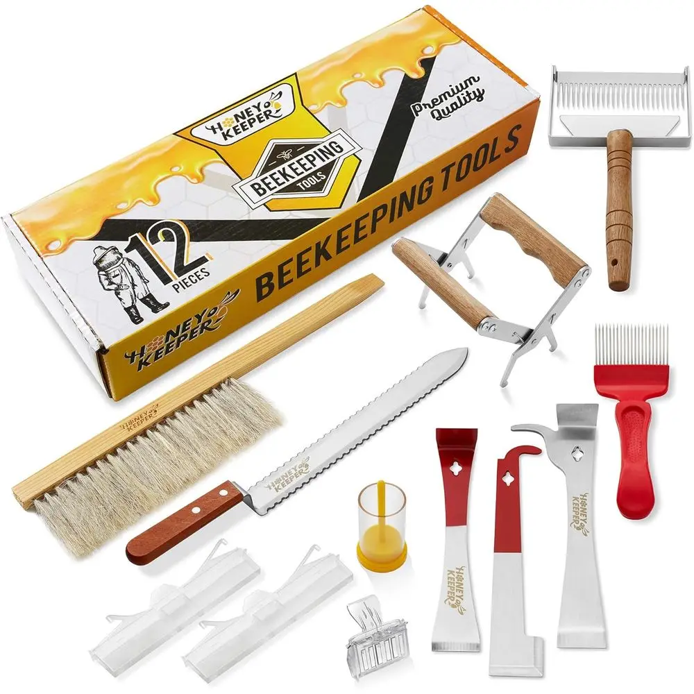 

Набор из 12 основных инструментов для начинающих пчеловодов