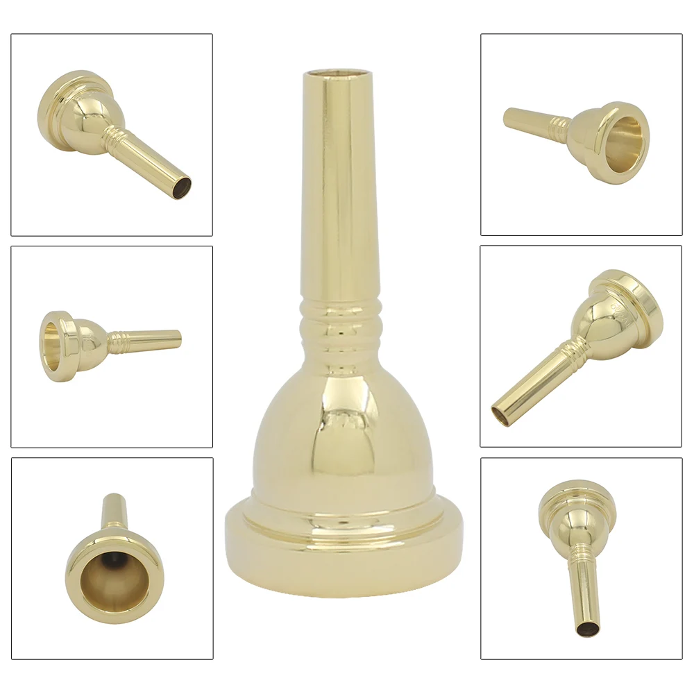Alto Trombone Mouthpiece Nozzle Golden Silver Mouthpiece 6 1/2AL Brass Trombone Mouthpiece Accessories Musical Instrument Parts