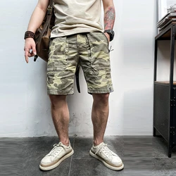 Men Summer New Casual Classic Multi-pocket Camouflage Cotton Joggers Cargo Shorts Men Outwear Fashion Vintage Twill Shorts Male