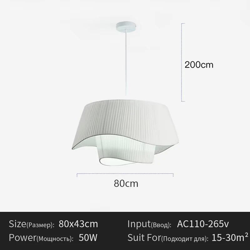 Denmark Designer Zijden Hanglamp Woonkamer Hotelhal Restaurant Hanglamp Woningdecoratie Led Verlichting Fabriek Directe Verkoop