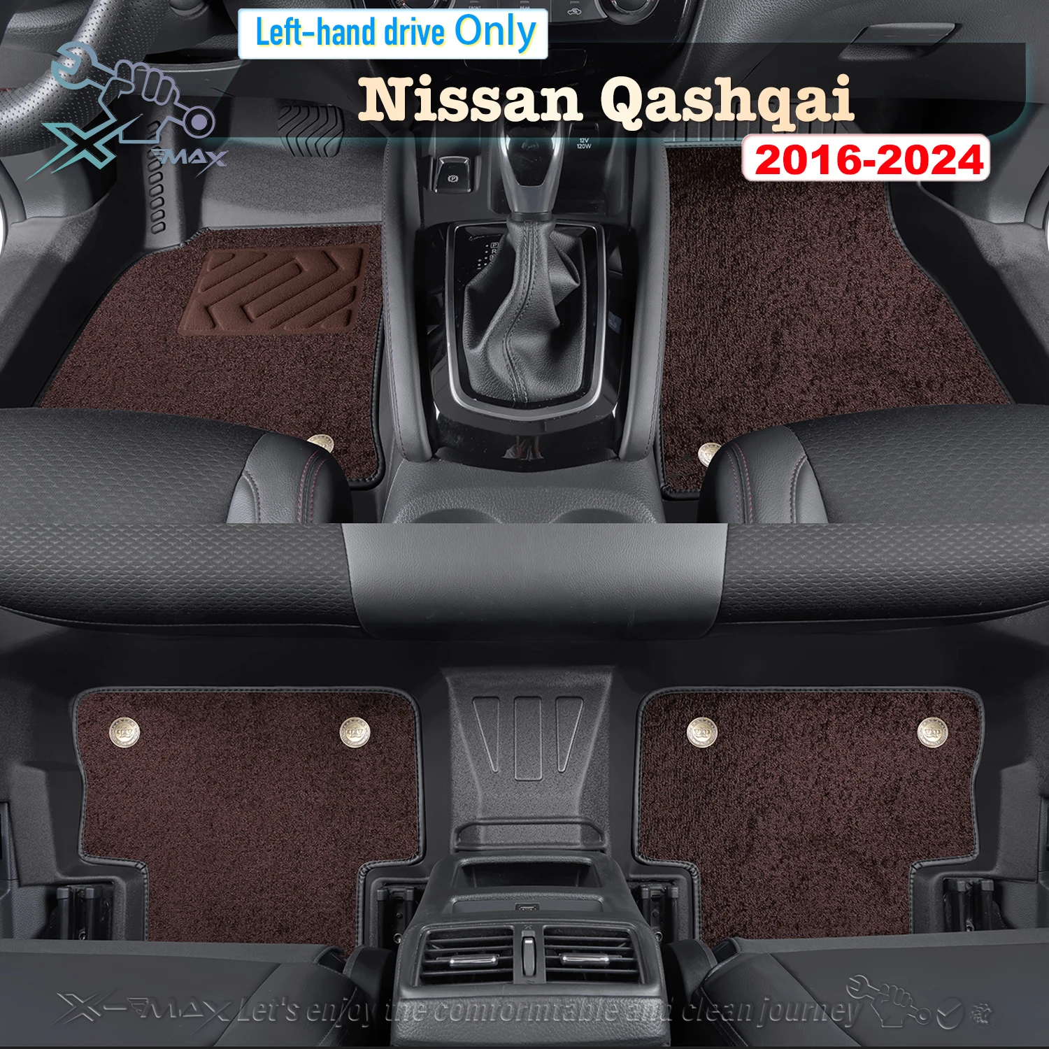 

Left-hand Drive Car Floor Mat For Nissan Qashqai 2016-2024 Full Surround Foot Mat Automotive Floor Mat Floor Liner Water-proof