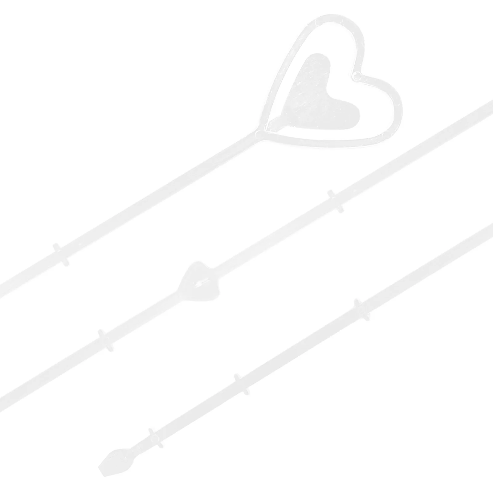 

80Pcs Clear Heartshaped Plastic Floral Picks Flat Sticks Card Holder Flower Arrangement Wedding Bouquet Accessories