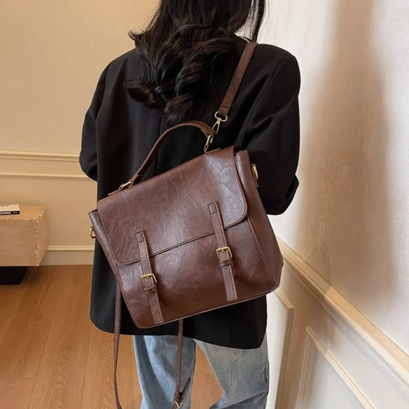 

Popular Classic Leather Women's Tote Bag Luxury Brand Famous Designer Elegant Crossbody Chic Hardware Commuter Bag