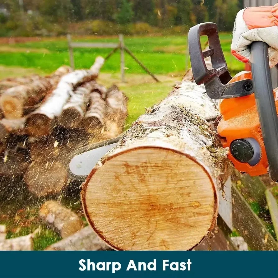 Cadena de motosierra de acero de 22 pulgadas, 86 eslabones de transmisión, fácil de instalar, altamente duradero, reemplazo de accesorios de cadena de motosierra eléctrica