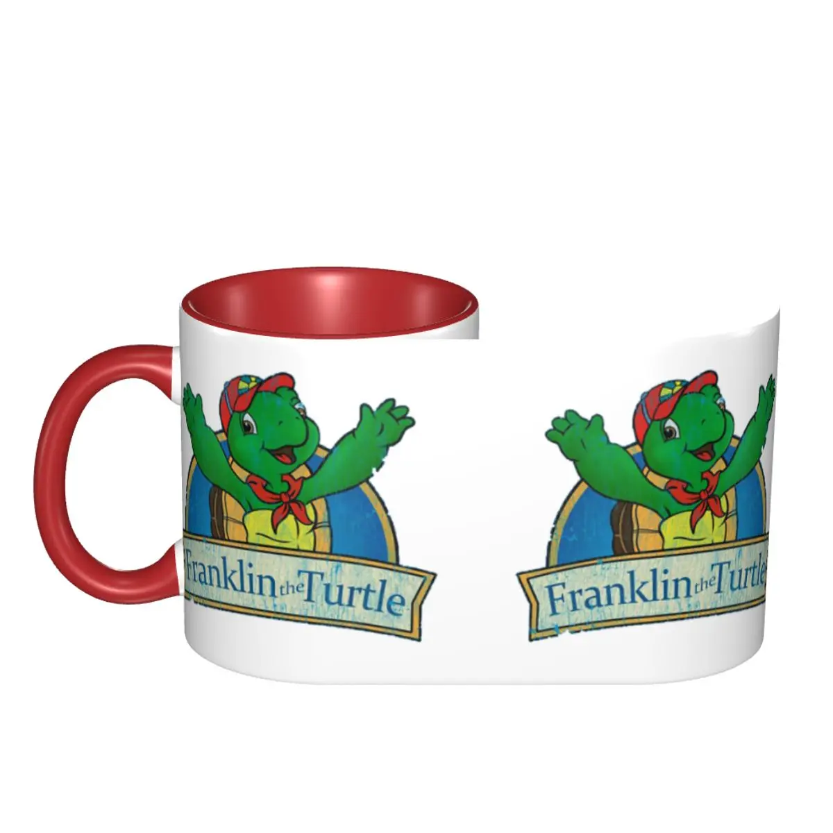 Vintage Franklin The Turtle Mug Funny Ceramic Coffee Cups Tea Mugs Milk Cup Drinkware Gift for Friends DIY Custom
