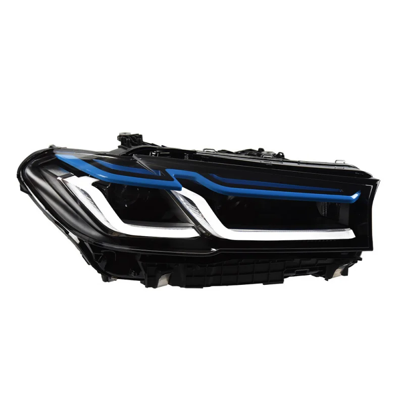 ￼ Suitable for 2018-2023 BMW 5 Series G30 Modified Double L Lens Headlight Assembly Car Styling Signal Li