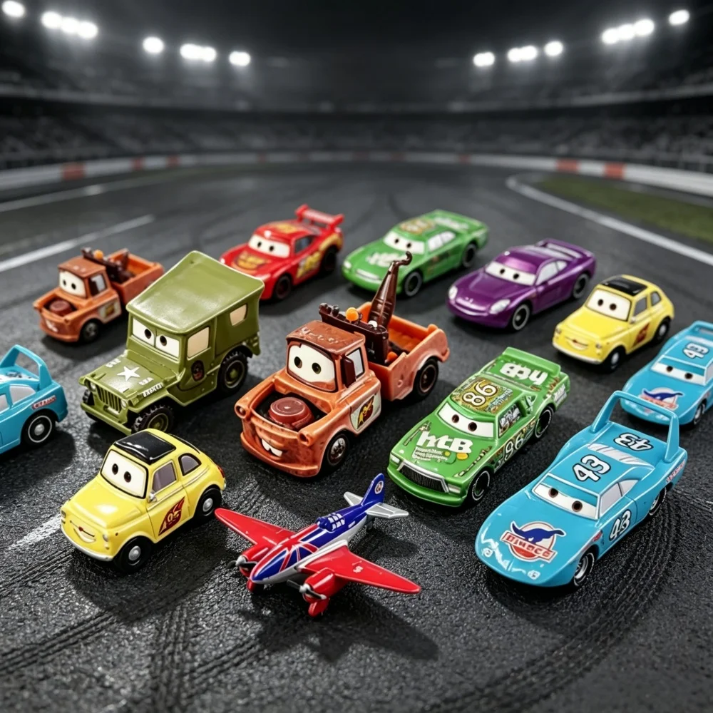 Modelos de coches de aleación, coches de juguete, coche modelo de metal de aleación de Rayo McQueen, coche de juguete de metal fundido a presión de Jackson Storm a escala 1:55, regalo de cumpleaños
