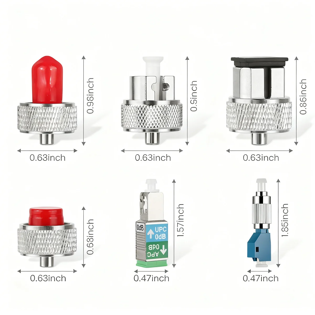 

6 шт./компл. оптоволоконные SC FC ST LC/UPC SC/UPC-SC/APC FC/UPC-LC/UPC сменные разъемы подходят для системы VFL/OPM FTTH CATV LAN WAN