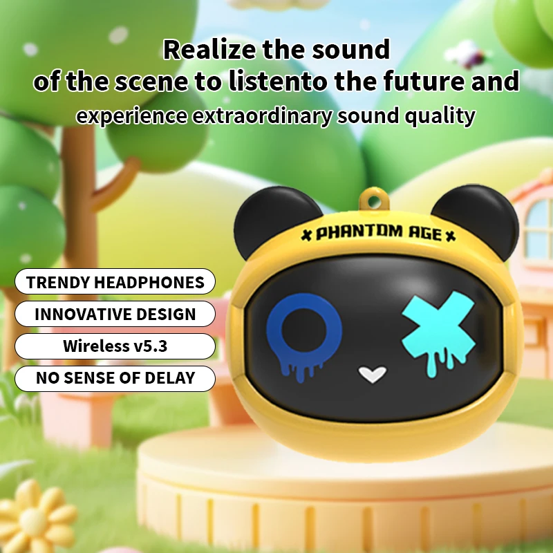 

TD-20 Wireless Bluetooth 50 Headphones 3D Audio Stereo Bass Earphones for Music Gaming Kids Girls Smartphone Audio Device 24H