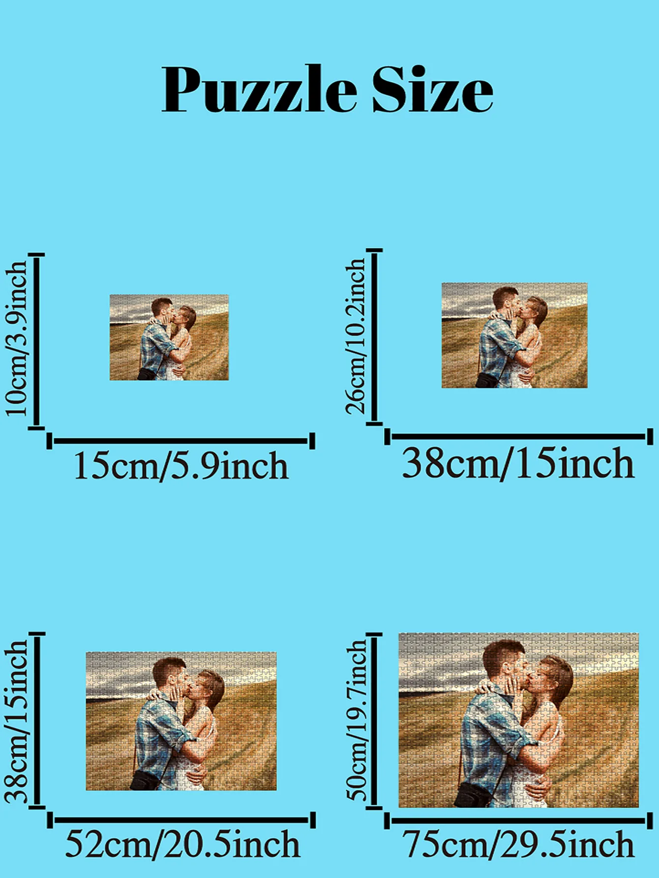 35/300/500pcs KISS New Customized Photo Custom DIY Personalised Photo Puzzles Personalized Picture For Children Toy boyfriend Gi