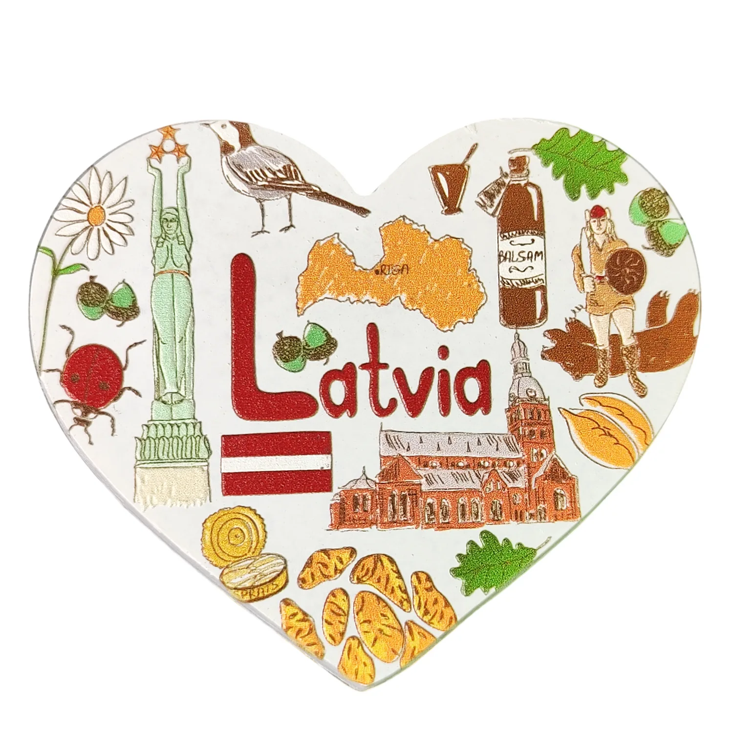 Europe Latvia Fridge Magnet Tourist Souvenirs Refrigerator Magnetic Stickers Travel collection Gift