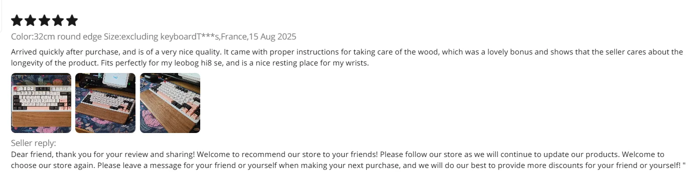 Walnut Wood Palm Rest Custom Soild Wood Mouse Rest Mechanical Keyboard Wrist Rest Accessories AntiSlip Stickers WoodenPalm Stree