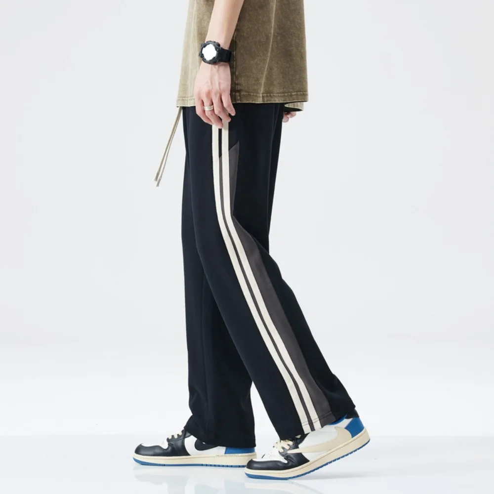 

Spring and autumn new men's fashion straight-leg sweatpants, sport pants, loose, trendy, versatile and casual long pants