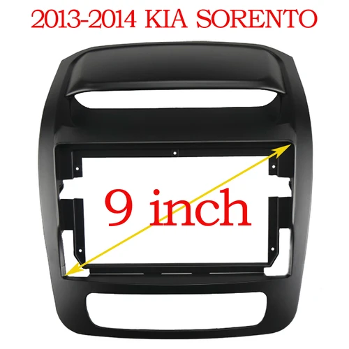 Imagen 2 del producto Radio de coche 2 Din de 9 pulgadas, instalación de marco plano de plástico, DVD, GPS, Mp5, ABS, KIA Sorento PC para 2013-2014, Kit de tablero