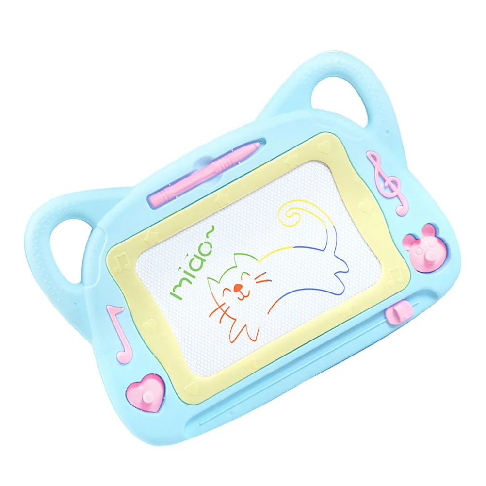 Magnetyczna tablica do pisania, szkicownik z motywem kota, lekka i wytrzymała tablica do rysowania dla dzieci, do nauki rysowania i rozpoznawania kolorów.