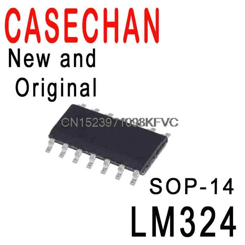 10PCS New and Original LM324DR SMD SOP-14 Quad Operational Amplifier In Stock IC  LM324 