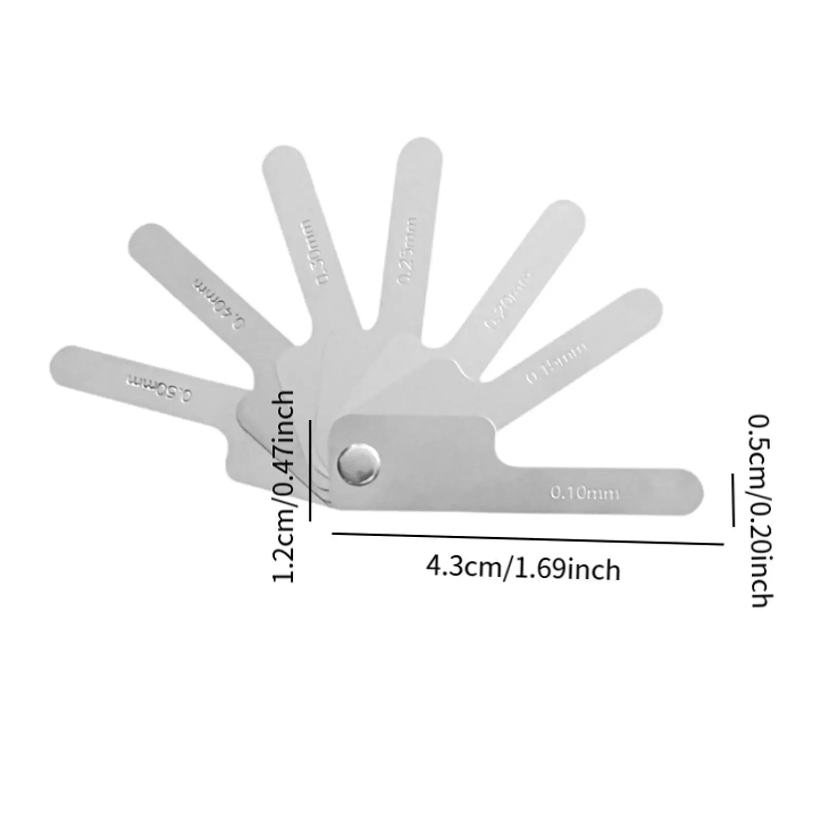 مسطرة قياس تخفيض الأسنان البينية مسطرة فجوة تقويم الأسنان من الفولاذ المقاوم للصدأ