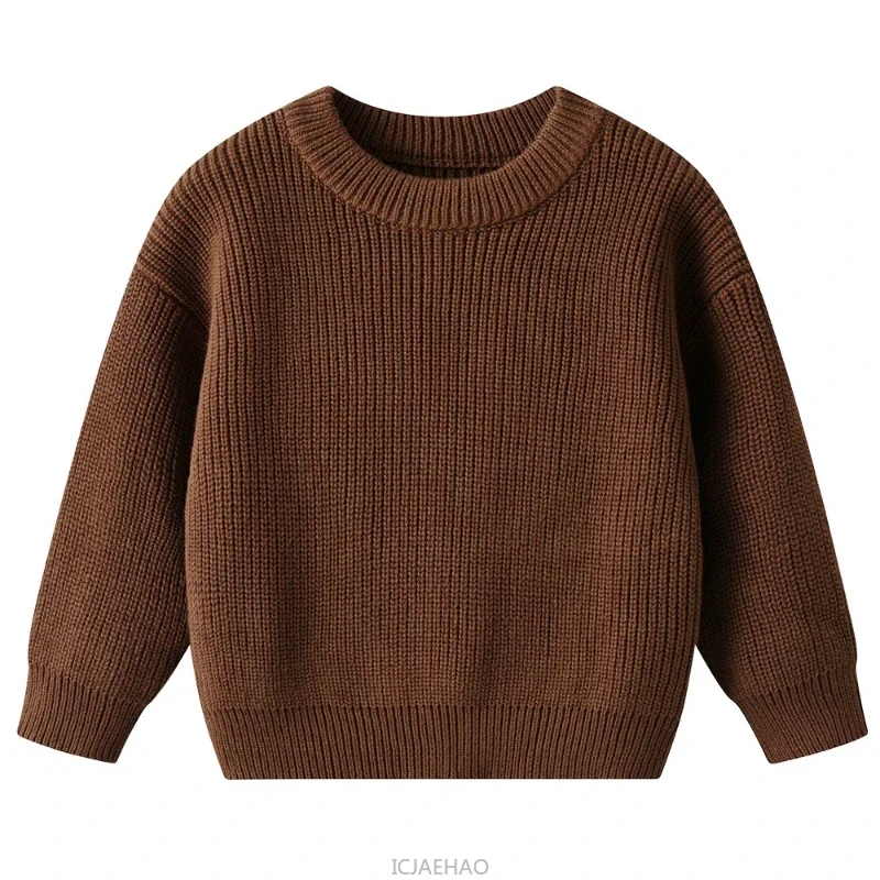 

2025 Baby Girls Knit umper Kids Cozy Wool JBase Layer Cute Autumn Outfit Thermal Top Toddler CottonSweater Winter Pullover
