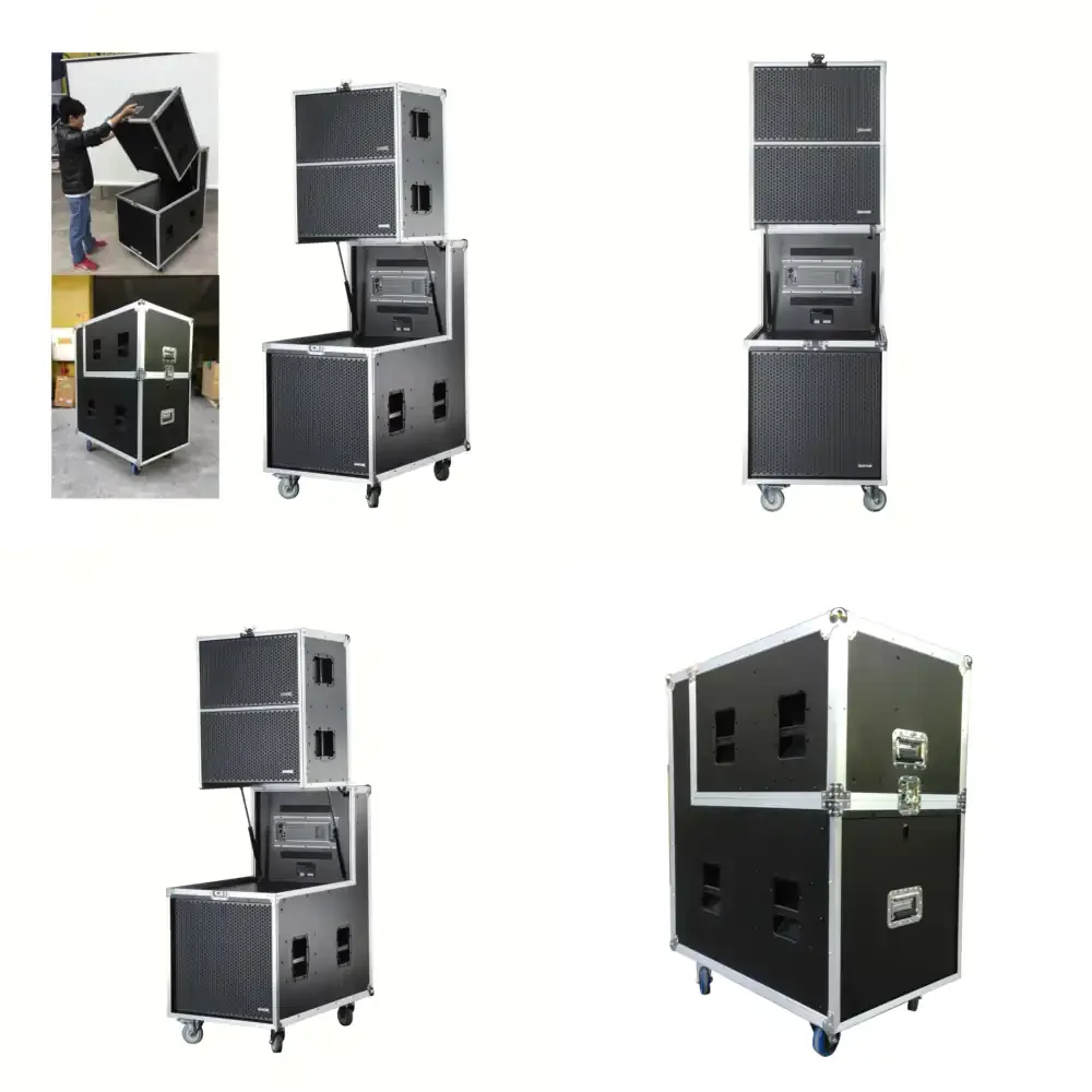 Hot Sale Professional Line Array Speaker System Outdoor Concert Stage Active Audio Sound Equipment with Flight Case
