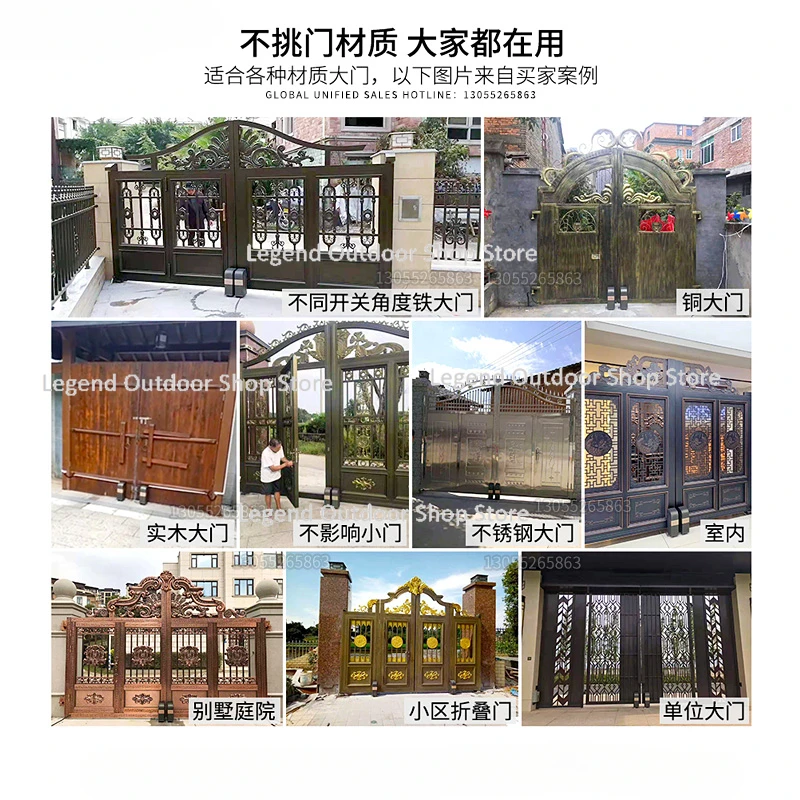 

Door Opener Electric Motor Opposite Door Automatic Remote Control of Swing Door in Villa Courtyard