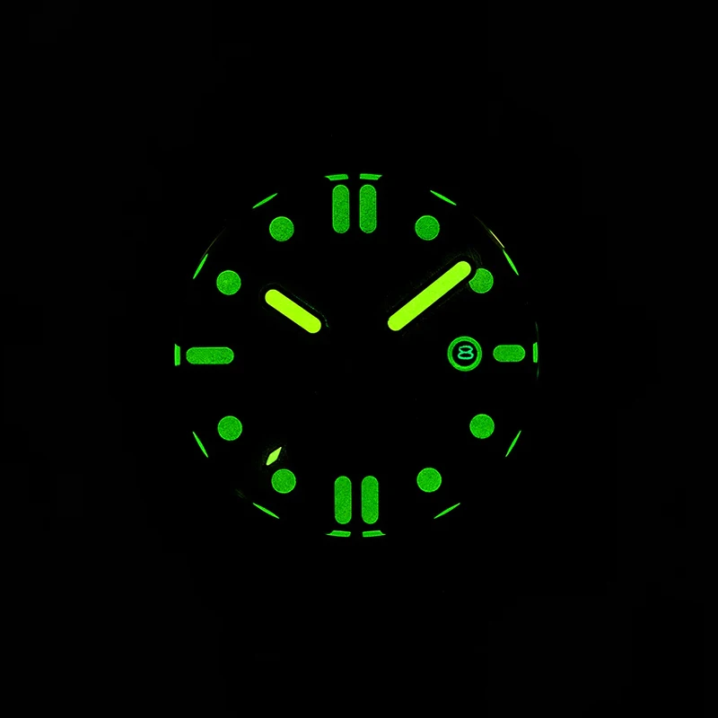 Stalingrad Masterpiece 45mm Meteorite Titanium Men\'s Automatic Watch 20ATM Resistance Sapphire Crystal Endurance Rubber Strap