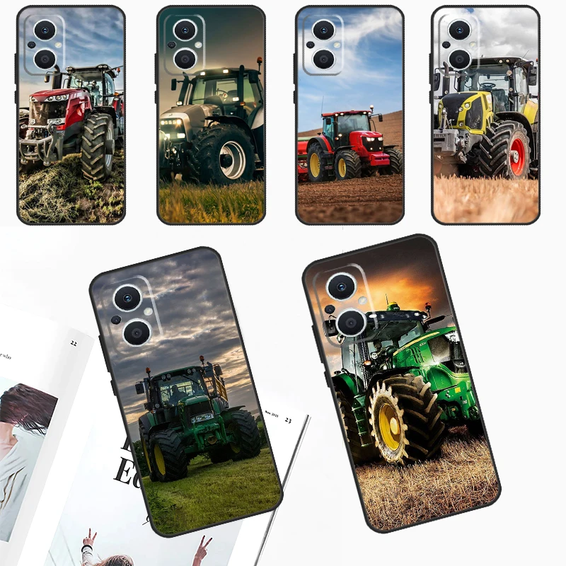 Farm Vehicle Tractor Case For OPPO Reno 10 Pro 4Z 5Z 8T 4 5 6 7 8 Lite OPPO Find X6 Pro X3 X2 Neo X5 Lite Cover