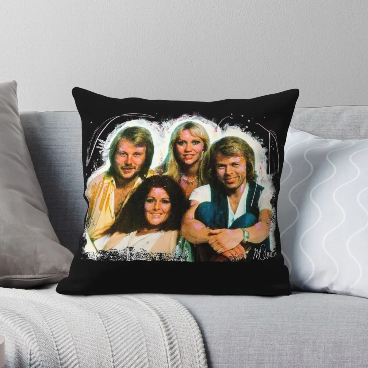 عيون الملاك صورة الموسيقى ساحة المخدة البوليستر الكتان المخملية نمط البريدي ديكور رمي كيس وسادة غطاء وسادة أريكة 18"
