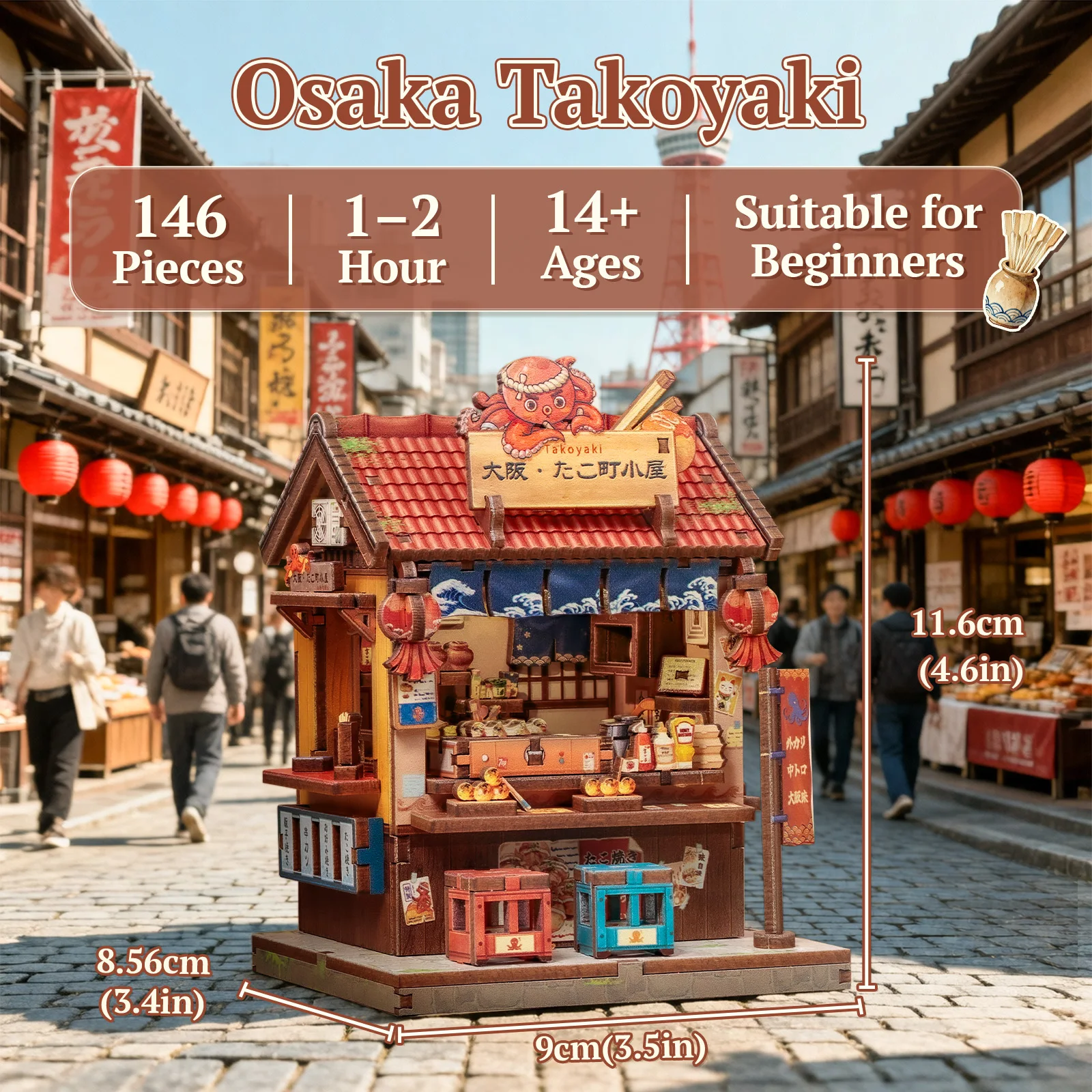 CUTEBEE DIY Book Nook Kit 3D Puzzle Japanese Mini Store Dollhouse Bookshelf Decor Handmade Craft Gift for Book Lovers