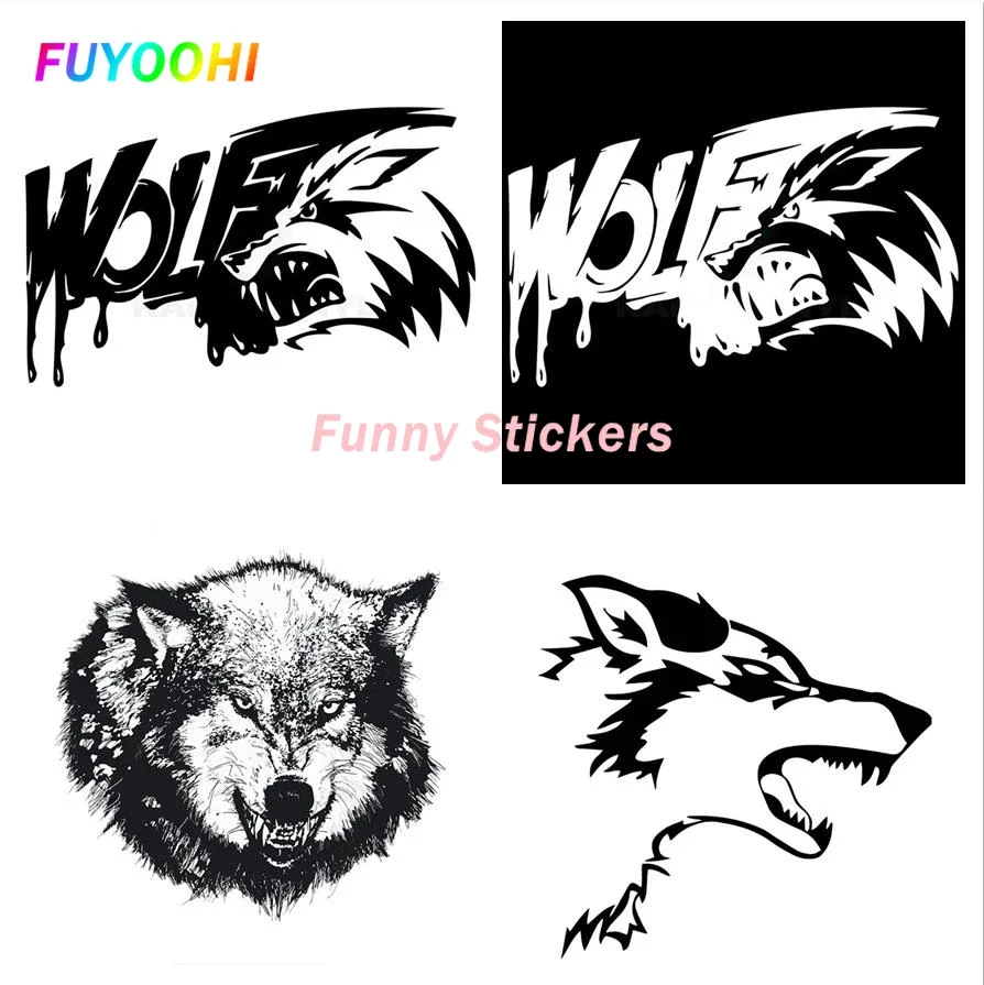 

FUYOOHI Play Stickers Personality Creativity Car Accessories Angry Wolf Car Sticker Motorcycles Vinyl Decor Bumper Accessories