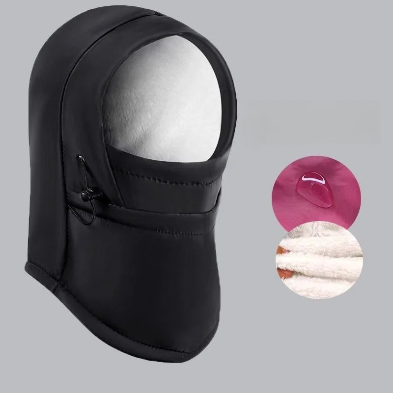 

Зимний теплый головной убор 3-в-1: уличная велосипедная/лижная шапка + Балаклава + гетры — ветрозащитная, на флисовой подкладке