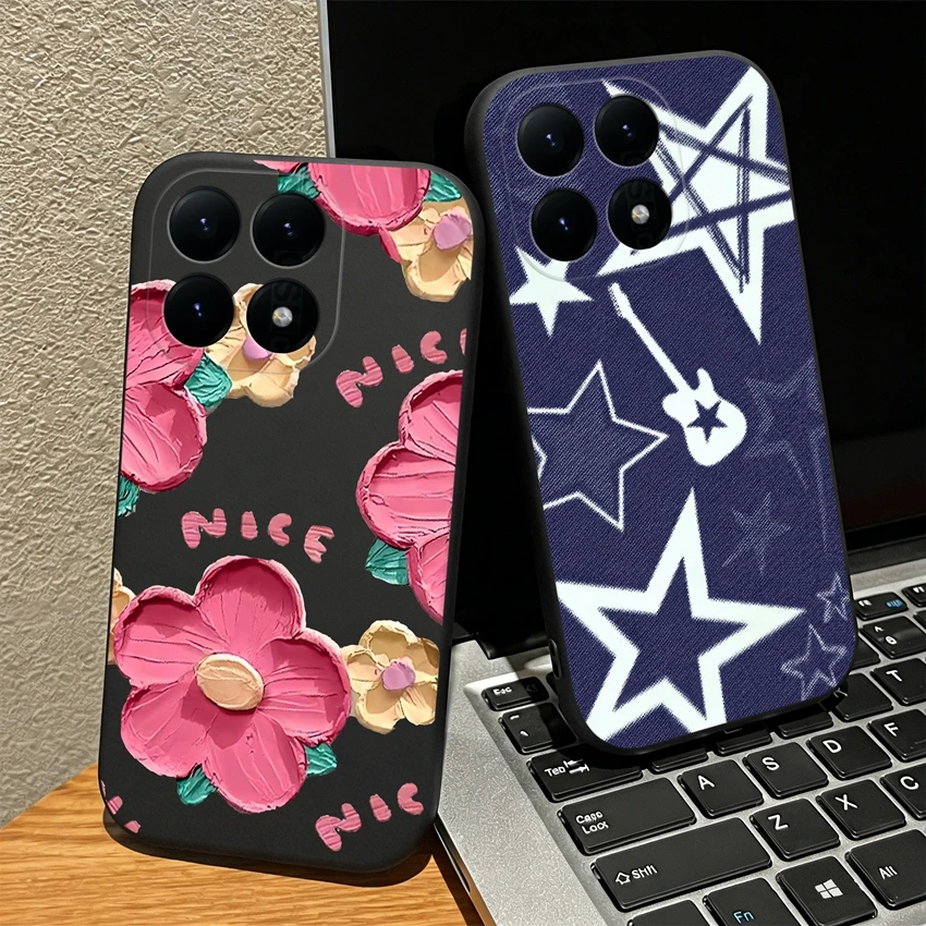 For Xiaomi 15T Pro 14T Pro 5G Phone Case Vintage Sticker Collage Matte Silicone Advanced Cover For Xiaomi15TPro Shockproof Funda