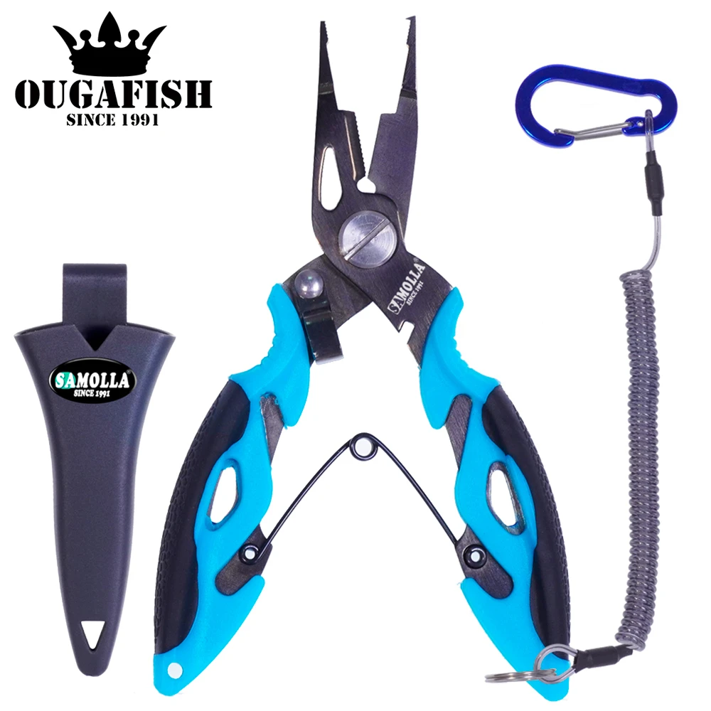 2022 Fishing Pliers Accessories 420 Stainless Steel body Multifunctiona Knot Scissors Hook Remover Split Ring Fishing Equipment