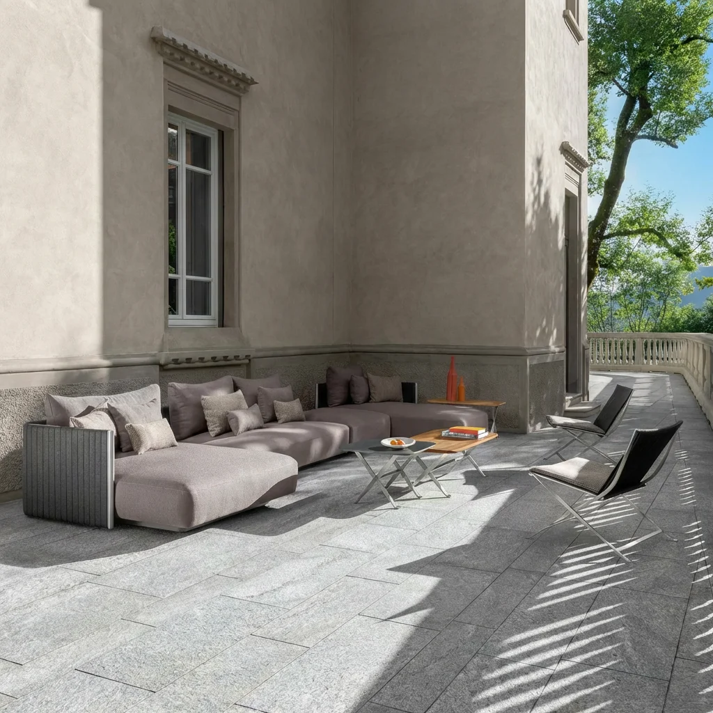 & Factory Price Modern High-End Aluminum Garden Sofa Terrace Hotel Outdoor Sofa Set for Villa and Courtyard