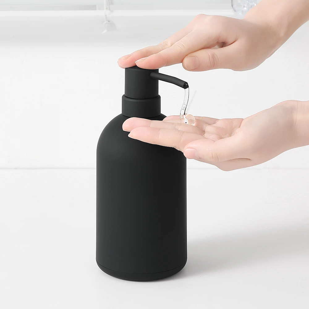 Matte Black Hand Soap Dispenser for Bathroom and Kitchen Countertop - Large Capacity 16oz Soap Pump Dispenser…