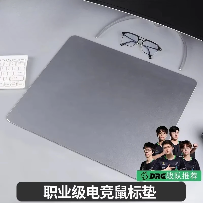 Aluminum Mouse Pad Waterproof Metal Gaming Mat Hard Surface Smooth Wear Resistant Esports Simple Anti Slip Base Mousepad