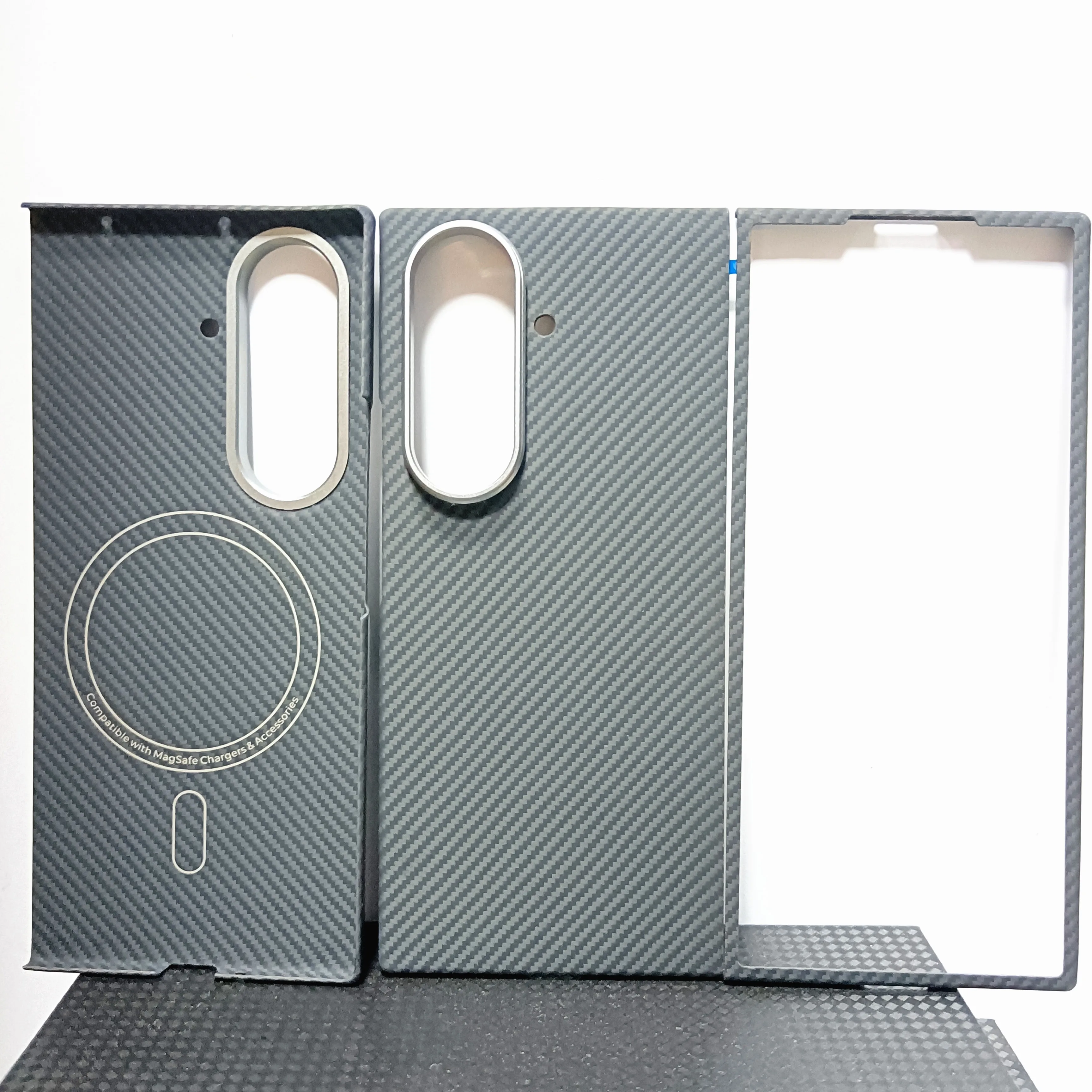 

Genuine Aramid Carbon Fiber Magsafe Case For Samsung Galaxy Z Fold 7 Fold7 ZFold7 Matte Thin Magnetic Wireless Bulletproof Cover
