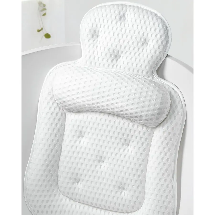 

Pillows for Tub, Extra Large Bathtub Cushion for Head and Neck with Soft 5D Mesh Fabric and 54 NonSlip Suction Cups, Relaxing Tu